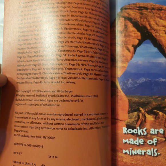 Rocks and Minerals Scholastic book - Picture 4 of 5